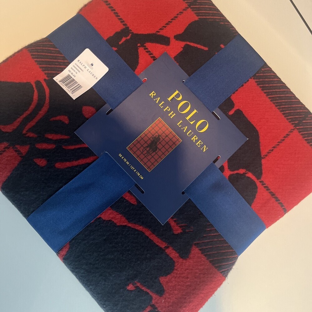 New Polo Ralph Lauren Home Oakwood Throw Red Plaid 50 X 70 Rtl $215